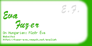 eva fuzer business card